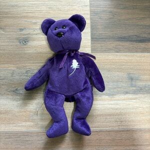 Vintage (1997) Ty Beanie Baby “PRINCESS” Diana Bear RARE & RETIRED NO TAG 8.5”